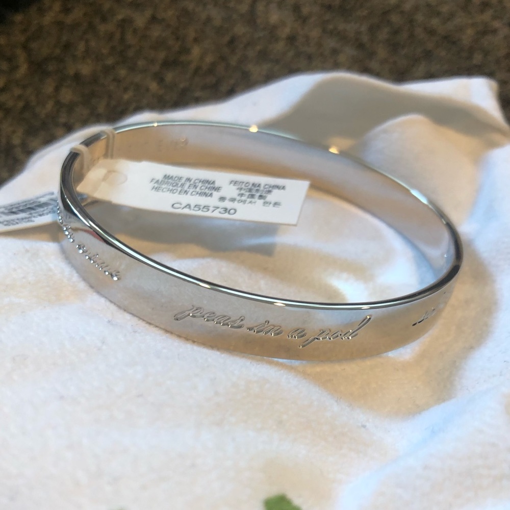 Kate Spade Best Friends Ever silver idiom bangle-never been worn!